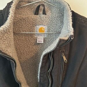 Carhartt Vest Brown Sherpa lined Med 8/10